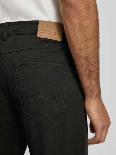 Christian Berg Men Stoffen broek met 5-pocketmodel Flessengroen - 3