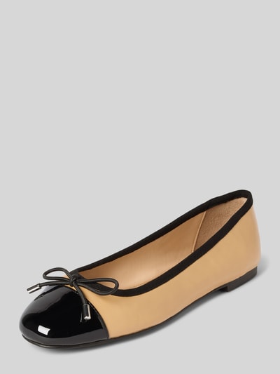 INUOVO Ballerinas mit Schleifendetail Beige 1