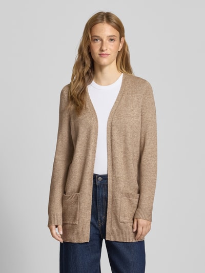 Only Regular Fit Cardigan aus Viskose-Mix Modell 'LESLY' Sand Melange 4