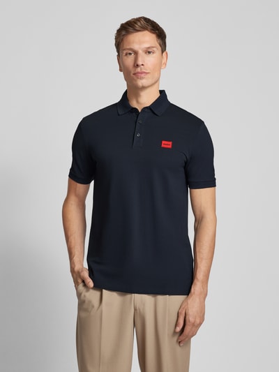 HUGO Poloshirt mit Label-Patch Modell 'Dereso' Marine 4