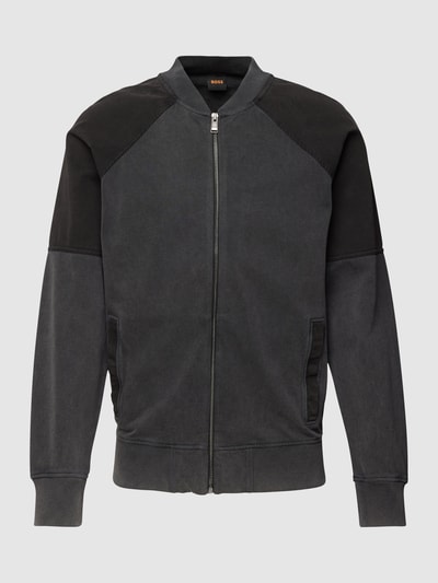 BOSS Orange Sweatjacke mit Label-Details Modell 'Zeacid' Schwarz 2