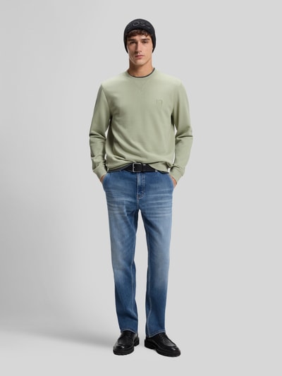 BOSS Orange Regular Fit Sweatshirt aus reiner Baumwolle Modell 'Westart' Lind 1