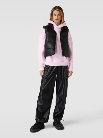 REVIEW Bluza z kapturem o kroju oversized basic Różowy 1
