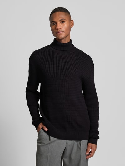 SELECTED HOMME Strickpullover mit Rollkragen Modell 'THEO' Black 4