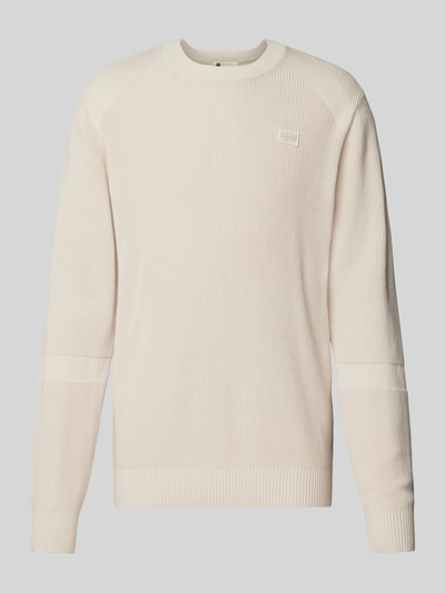 G-Star Raw Strickpullover mit Label-Stitching Offwhite 2