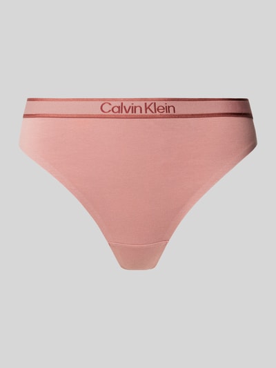 Calvin Klein Underwear Stringi z pasem z logo Fiołkoworóżowy 1