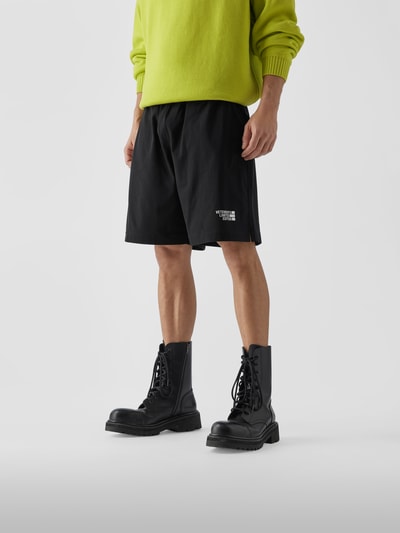 VETEMENTS Sweatshorts mit Label-Print Schwarz 4
