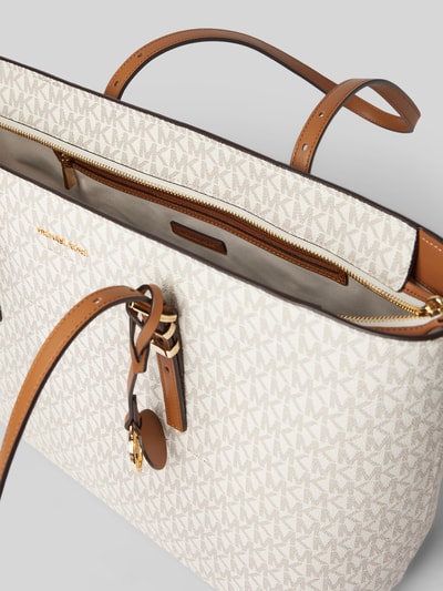 MICHAEL Michael Kors Torebka z zawieszką z logo model ‘QUINN’ Écru 5