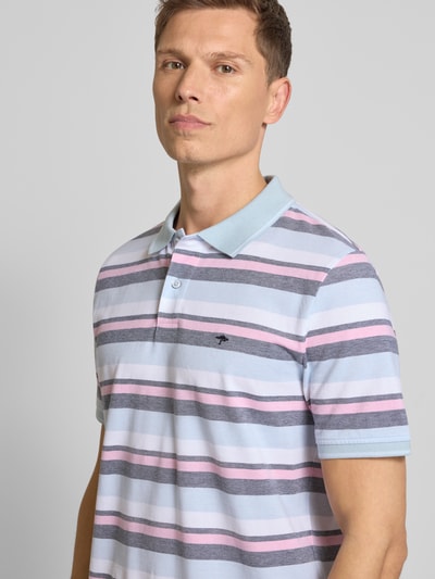 Fynch-Hatton Regular Fit Poloshirt mit Logo-Stitching Hellblau 3
