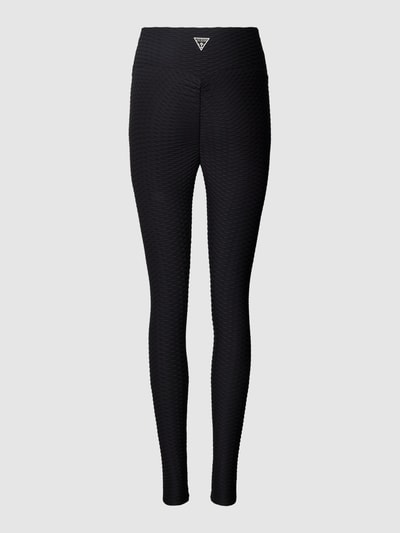 Guess Activewear Leggings mit Strukturmuster Modell 'DELMA' Black 3