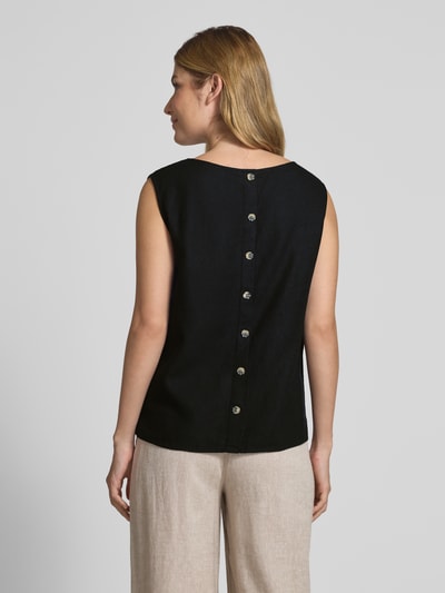 FREE/QUENT Loose Fit Tanktop aus Leinen-Viskose-Mix Modell 'Lava' Black 5