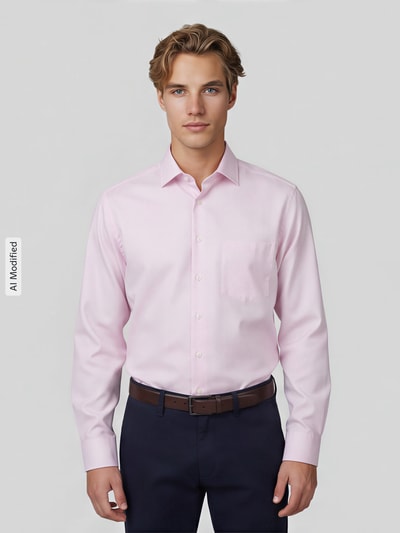 Seidensticker Slim Fit Businesshemd aus reiner Baumwolle Modell 'New Kent' Rose 4