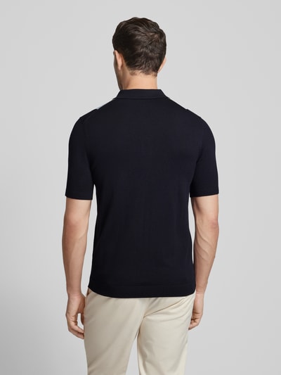 HUGO Poloshirt mit kurzem Reißverschluss Modell 'Sholpon' Dunkelblau 5
