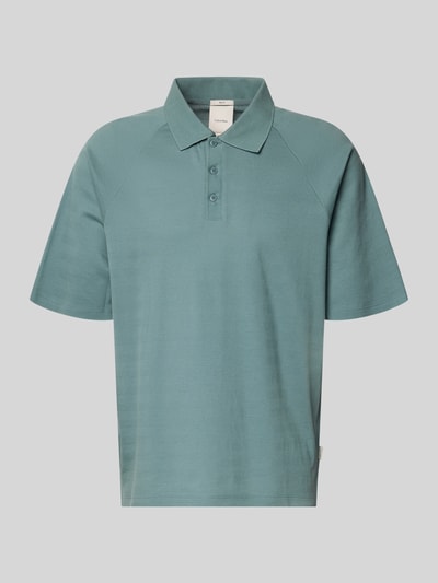 CK Calvin Klein Relaxed Fit Poloshirt aus reiner Baumwolle Mittelgrau 2