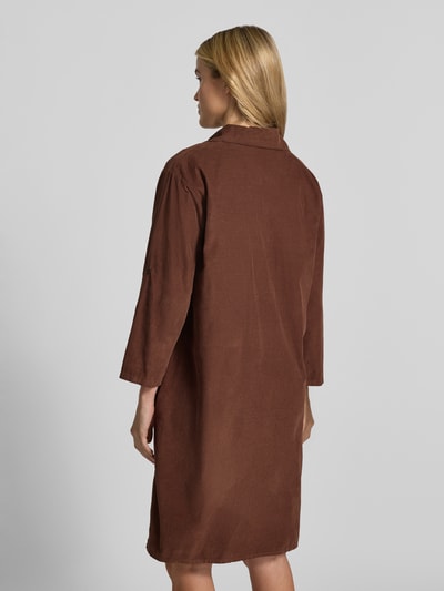 ZABAIONE Knielanges Hemdblusenkleid aus Cord Modell 'Ni44cole' Dunkelbraun 5