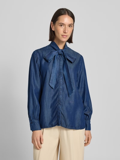 JOOP! Bluzka zakładana przez głowę z imitacji denimu model ‘ULLA’ Jeansowy niebieski 4