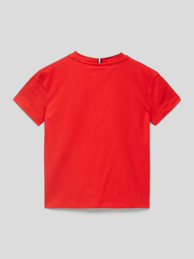 Tommy Hilfiger Kids T-shirt met labelprint Rood - 3