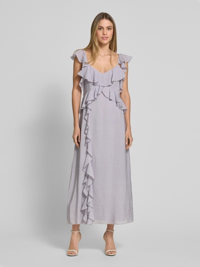 Jake*s Collection Maxikleid mit Volants Lavender 4