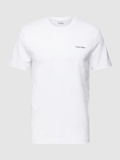 CK Calvin Klein T-shirt z detalem z logo Biały 2