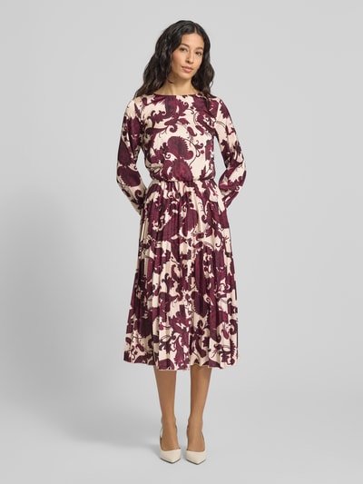 Rinascimento Cocktailkleid mit Rundhalsausschnitt Bordeaux 4