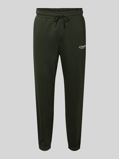 Jack & Jones Regular Fit Sweatpants mit elastischen Bund Modell 'KANE' Dunkelgruen 2