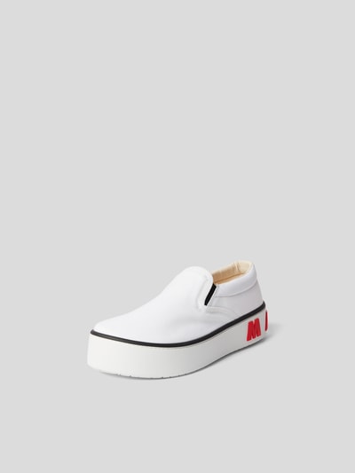 Marni Slip-On-Sneaker mit Label-Prägung Weiss 2