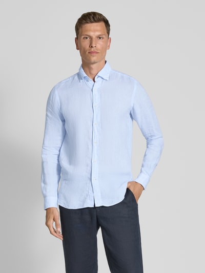 FIL NOIR Regular Fit Business-Hemd mit Kentkragen Modell 'ROMA' Hellblau 4