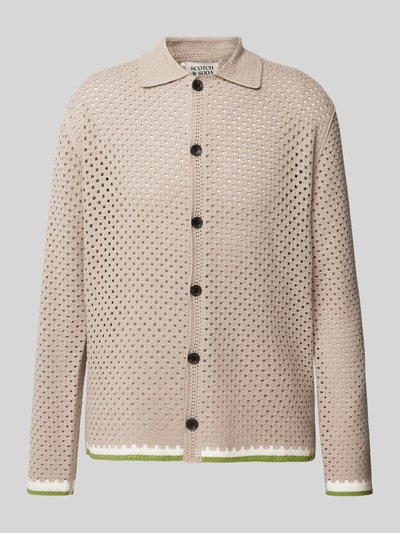 Scotch & Soda Cardigan met gaatjesmotief Lichtgrijs - 2