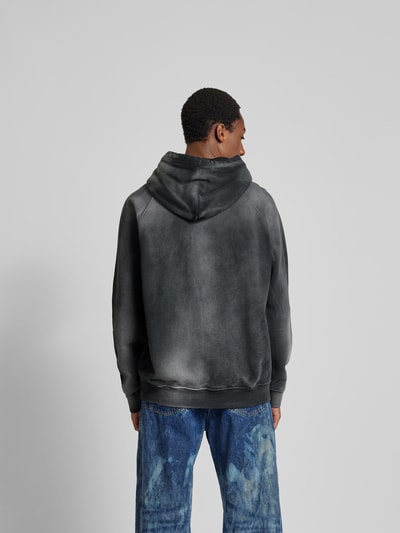 Diesel Oversized Hoodie mit Känguru-Tasche Dunkelgrau 5