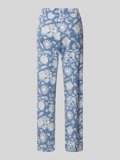 Christian Berg Woman Relaxed Fit Pyjama-Hose mit floralem Allover-Print Rauchblau 3