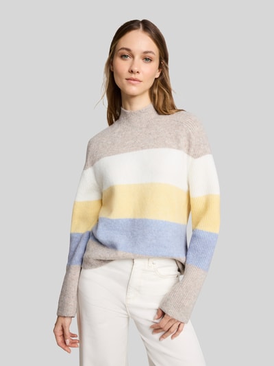 Tom Tailor Denim sweter o kroju regular fit z dodatkiem wełny Beżowy 4
