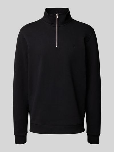 Les Deux Sweatshirt mit Troyer-Kragen Modell 'Norregaard' Black 2