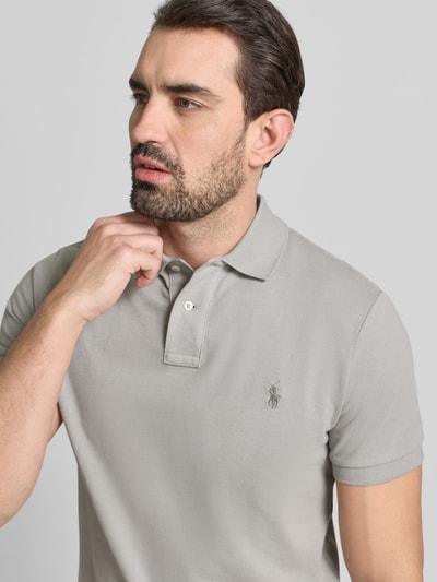 Polo Ralph Lauren Poloshirt met labelstitching Lichtgrijs - 3