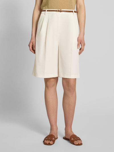 Christian Berg Woman Bermudas mit Eingrifftaschen und Gürtel Offwhite 4