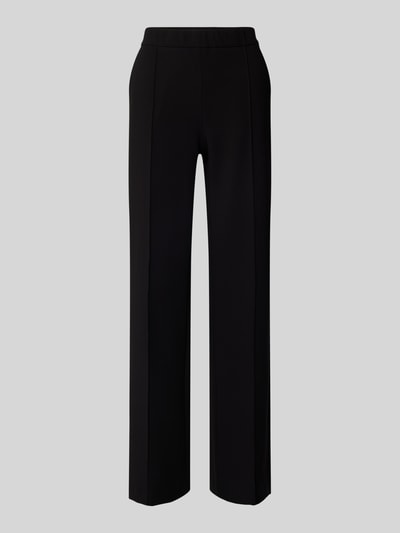 MAC Pantalon met persplooien, model 'Chiara' Zwart - 2