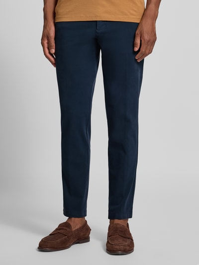 BOSS Slim fit broek van katoenmix, model 'KAITON1' Marineblauw - 4
