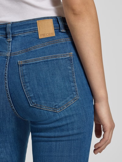 Pieces Jeansy o kroju skinny fit z mieszanki bawełny model ‘DEA’ Niebieski 3