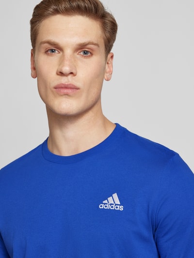 ADIDAS SPORTSWEAR T-shirt met labelstitching en ronde hals Blauw - 3
