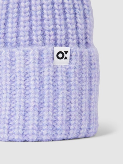 OPUS Czapka beanie z detalem z logo model ‘Amello’ Jasnofioletowy 2