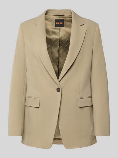 BOSS Orange Regular Fit Longblazer mit Pattentaschen Modell 'C_Jabla3' Schilf 1