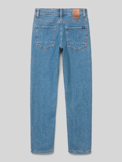 Produktfoto, Straight Leg Jeans im 5-Pocket-Design Modell 'PORTER' von CARS JEANS, mieszanka bawełny z dodatkiem streczu, prosty krój, kolor niebieski, zapięcie na guzik i zamek błyskawiczny, szerokość w rozmiarze 140: 32 cm, długość wewnętrzna nogawki: 67 cm