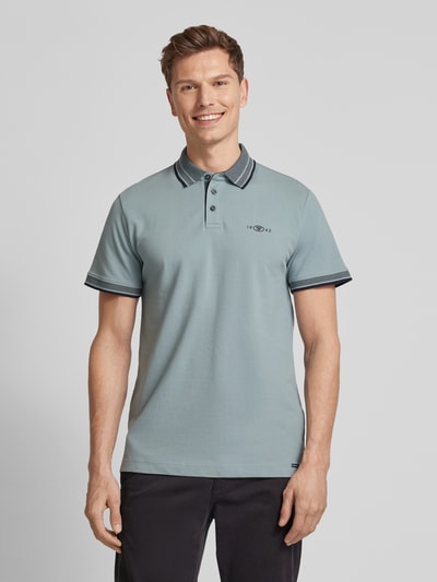 Tom Tailor Koszulka polo o kroju regular fit z paskami w kontrastowym kolorze Miętowy 4