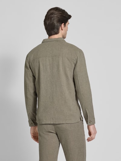 Lindbergh Relaxed Fit Hemdjacke mit Brusttaschen Oliv 5