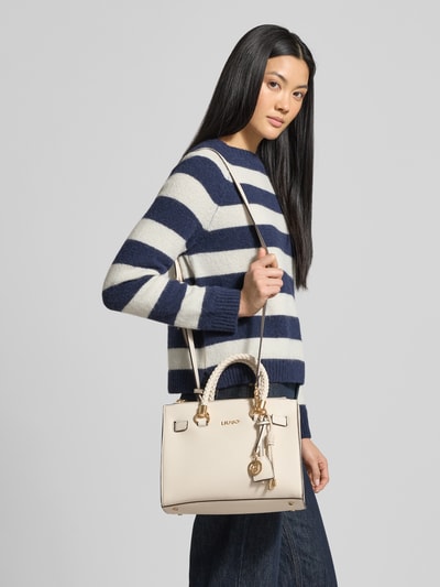 Liu Jo White Handtasche mit Label-Applikation Modell 'SATCHEL MANHATTAN' Offwhite 1
