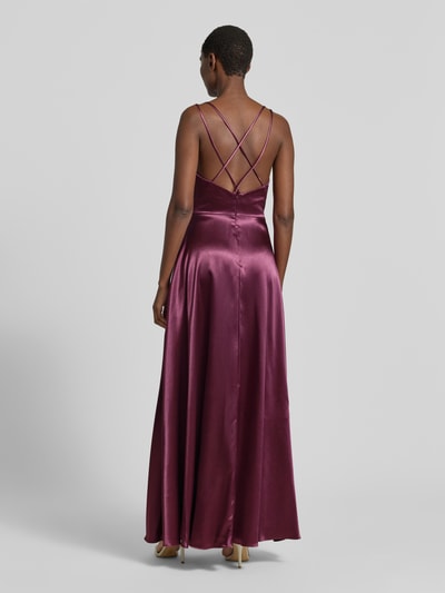 Hey Kyla Abendkleid mit Spaghettiträgern Pflaume 5