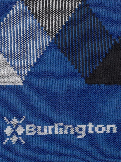 Burlington Socken mit Label-Detail Modell 'NEWCASTLE' Blau 2