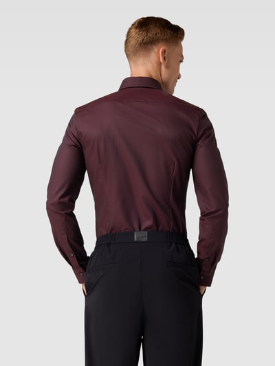 OLYMP No. Six Super Slim Business-Hemd mit Kentkragen Modell Bordeaux Rot 5