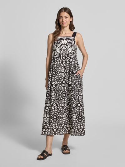 Weekend Max Mara Lejąca sukienka casualowa z czystej bawełny model 'MOLI' Czarny 4
