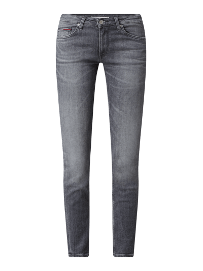 Tommy Jeans Jeansy o kroju skinny fit z dodatkiem streczu model ‘Sophie’ Jasnoszary 2