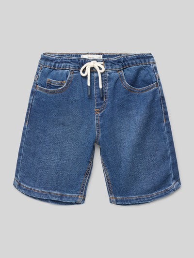 Mango Regular Fit Jeansshorts mit Tunnelzug Blau 1